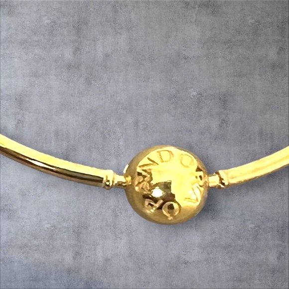 Gold over silver plated bangle bracelet various size - Picture 2 of 8